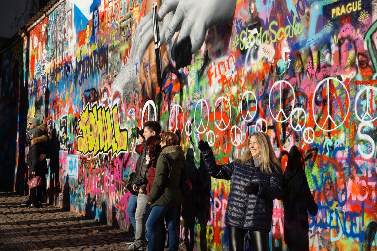 Everyone wants to take a photograph in front of the wall.