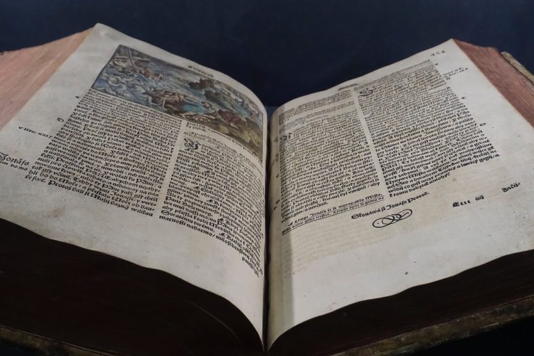 &hellip;and a hand written bible, Melantrich&rsquo;s Bibles