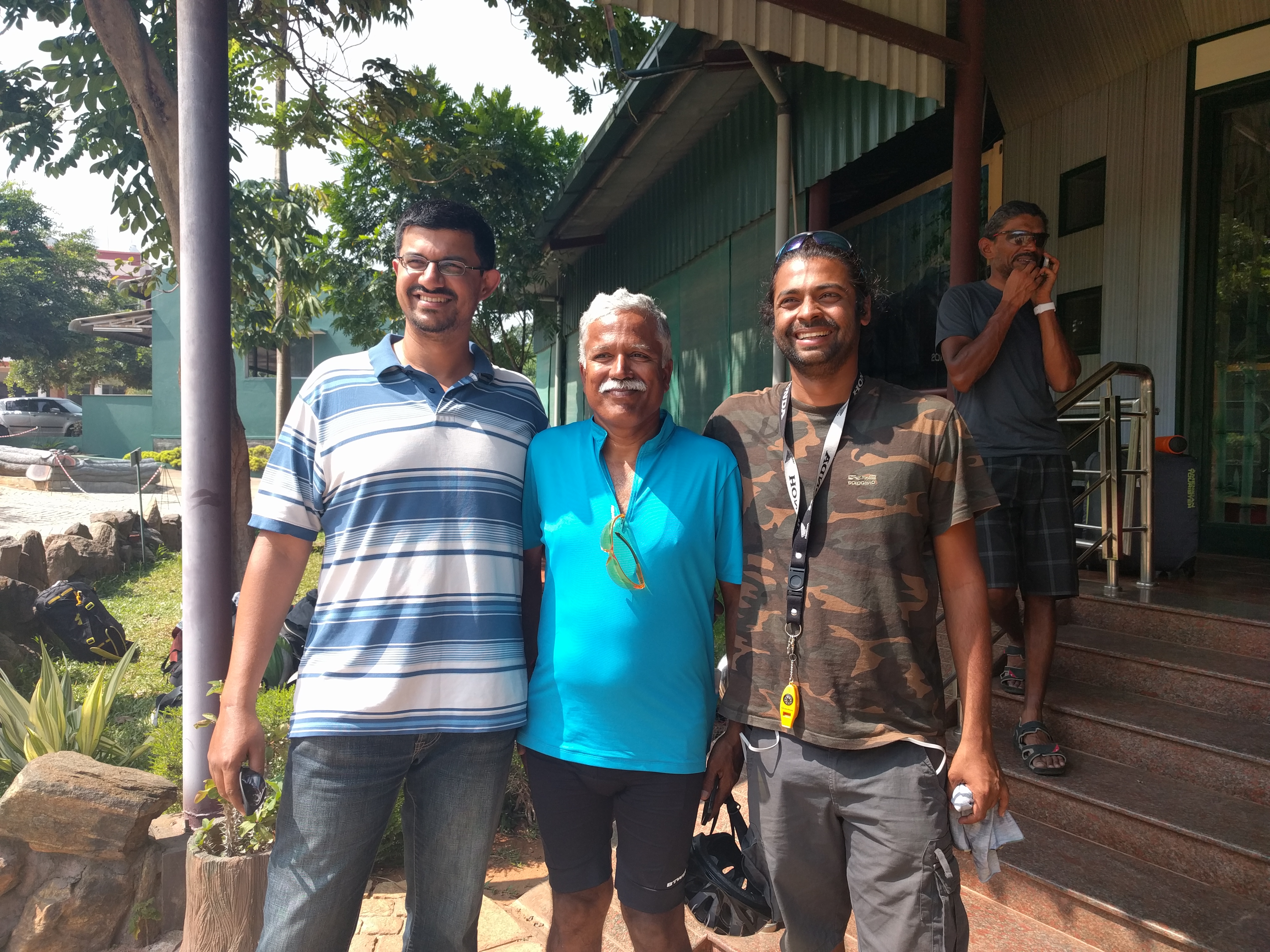 Mani sir posing with Karthik and Francis. He was one guy who showed me the importance of consistency.