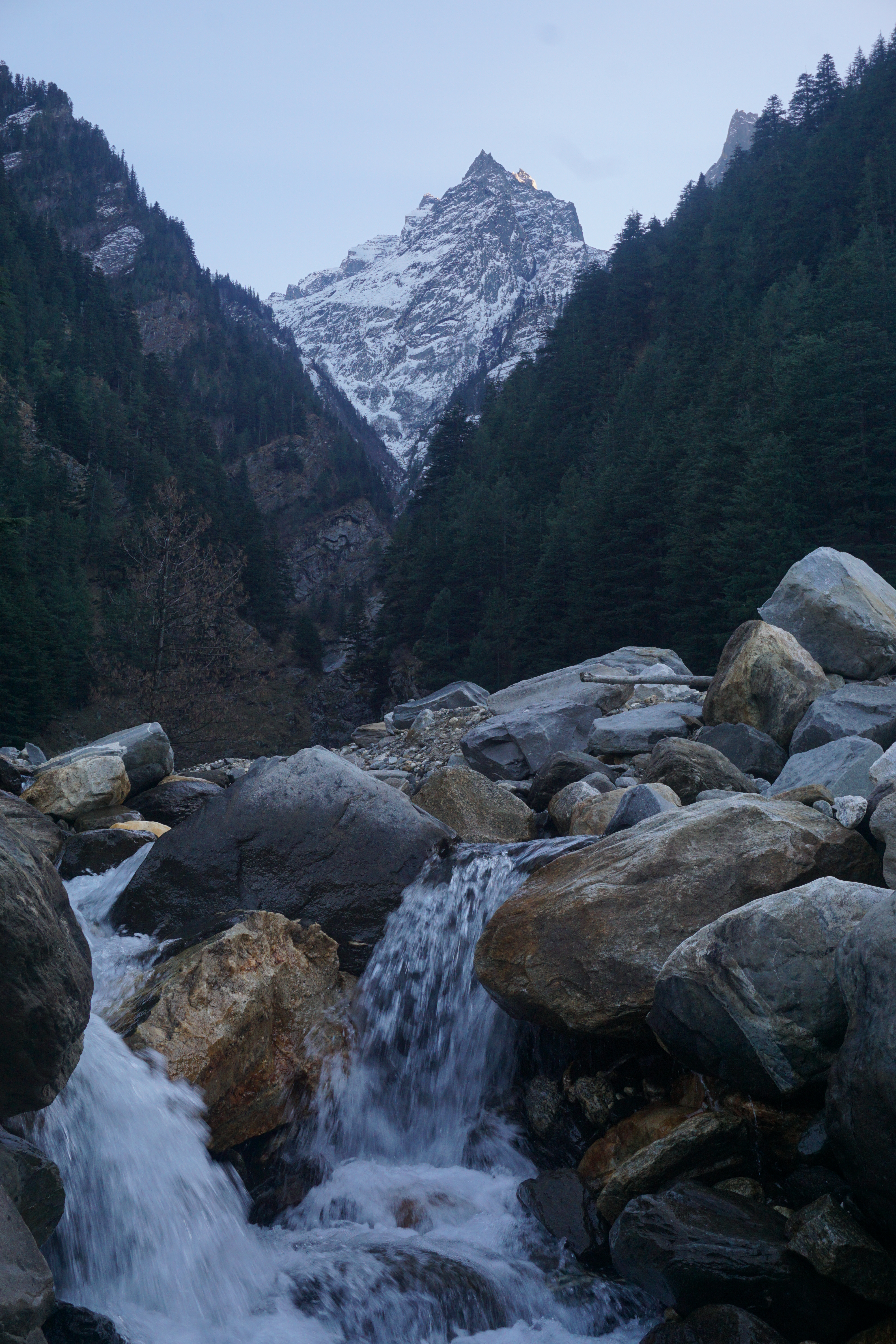 Mandakini waterfalls opposite to the army barracks.
