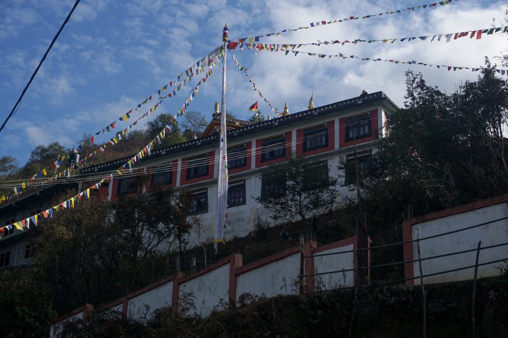 Jang Monastery as visible from the trail.