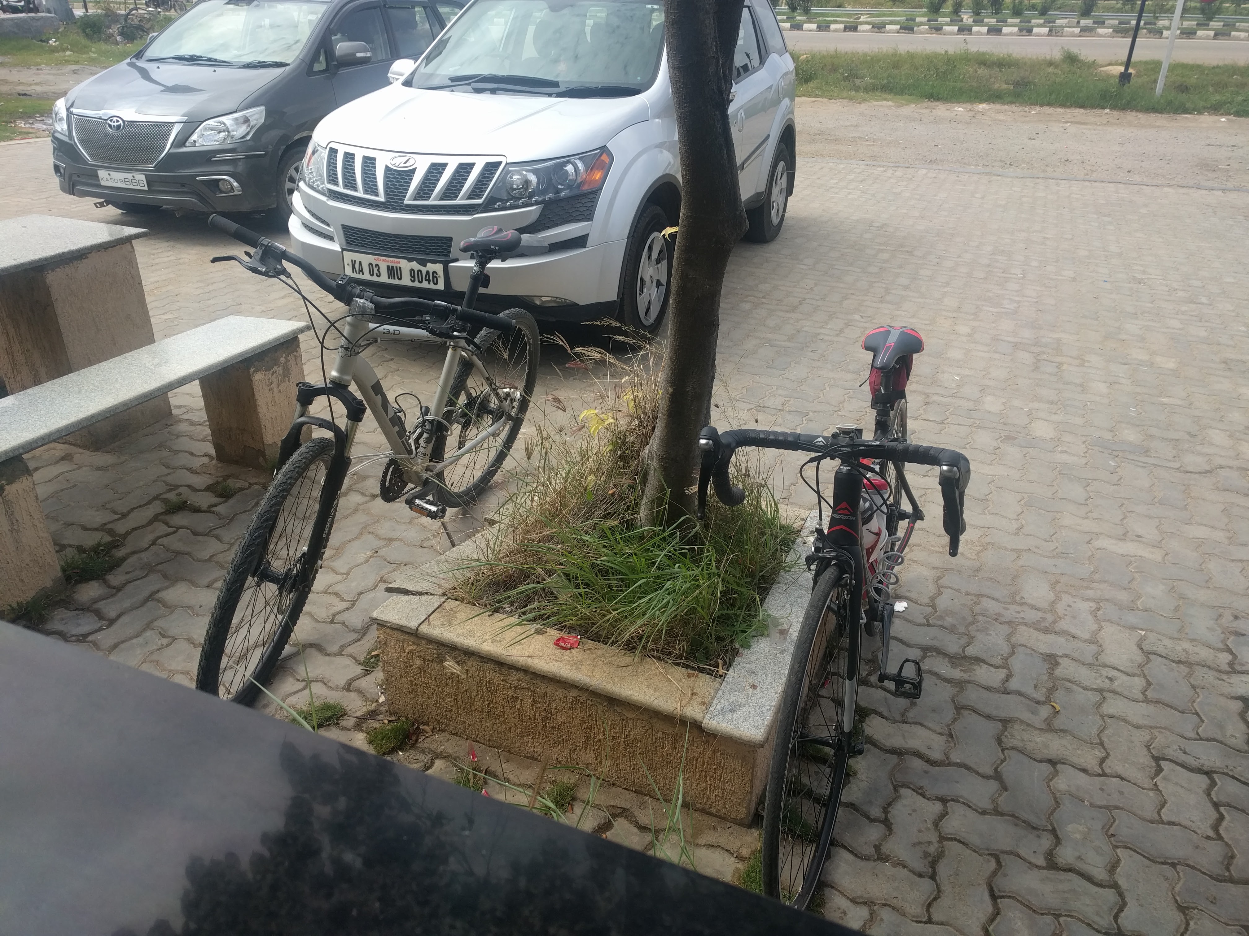 Our bikes in front of the CCD outlet.