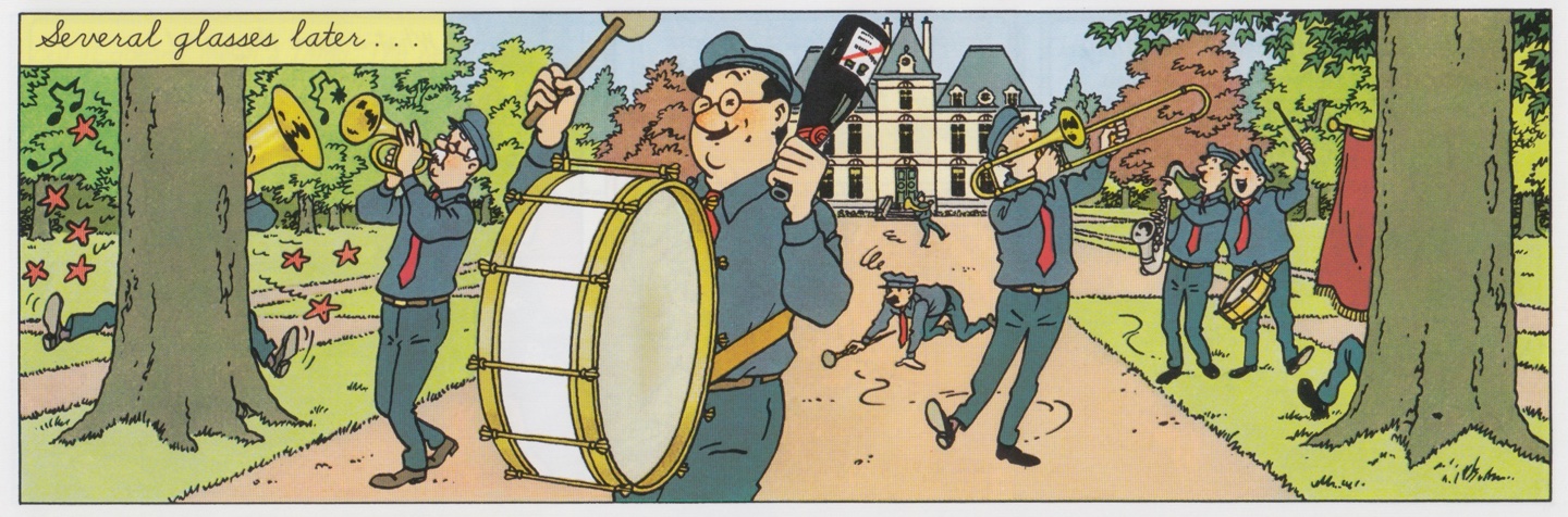 The leftmost guy with the trumpet is Mr. Bolt.