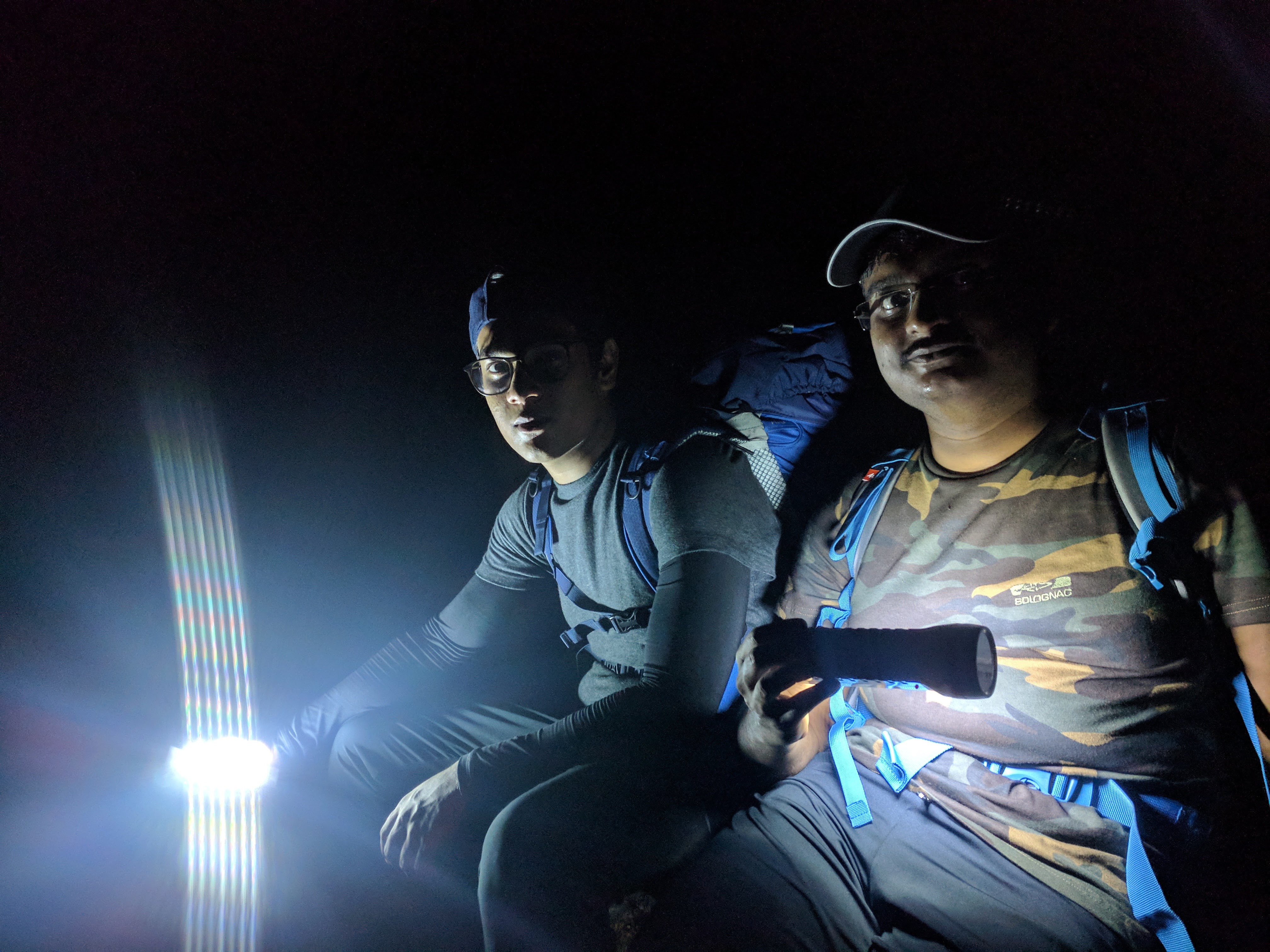 Arthri and Arka waiting for the others to catch up.