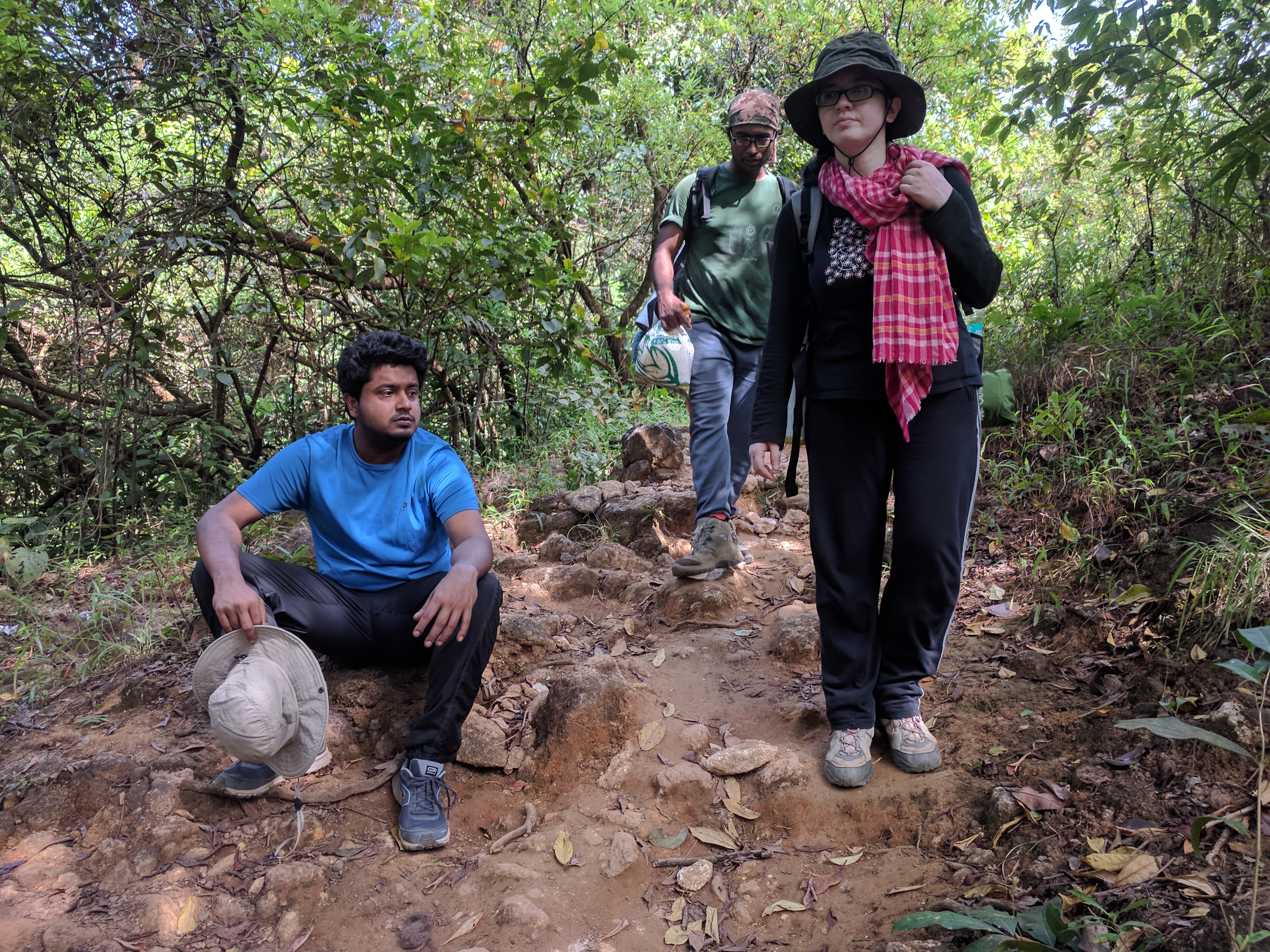 Shounak taking a break with Sujit and Bidisha joining him.
