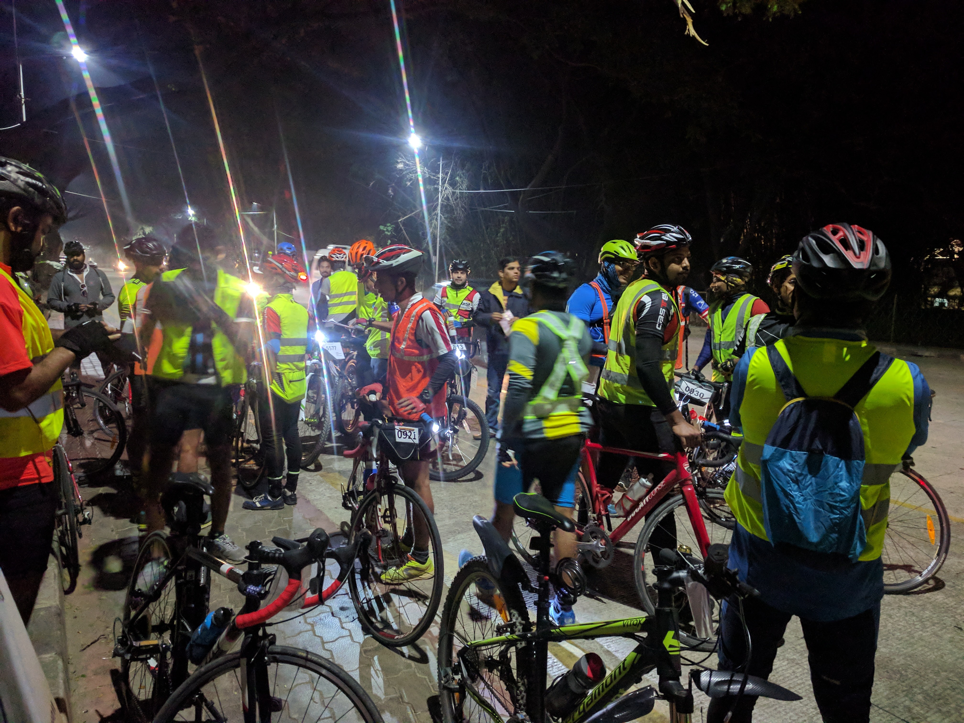 Sixty-six riders had assembled in front of the stadium - a good turnout by any standards.