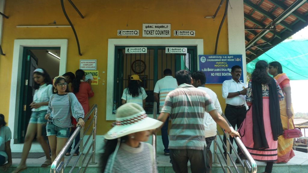 This is the ticket counter for the ferry ride to Paradise Beach.