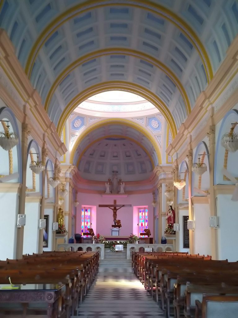 The interiors of The Church of Our Lady of Angels was really good. All instructions and notices were in French.