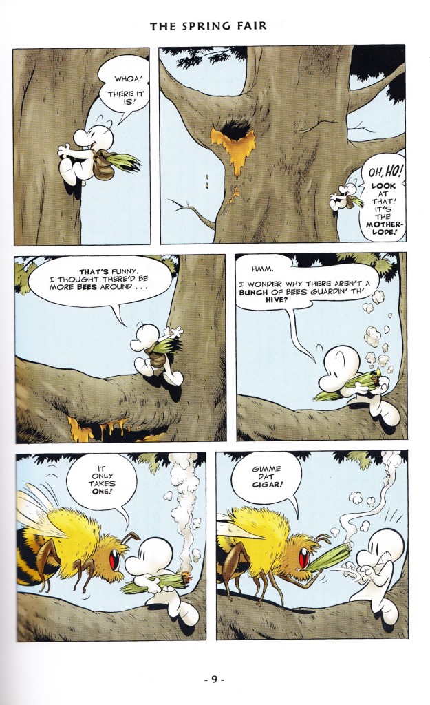 Visual gags like this are scattered throughout the books. They ease the otherwise heavy plot.