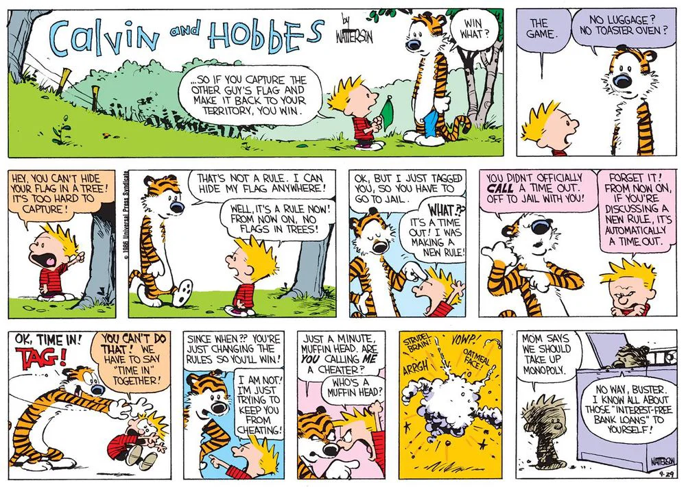 Calvin & Hobbes, October 26, 1986 by Bill Watterson