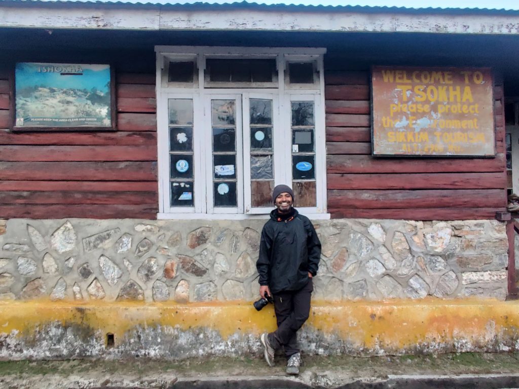 I have a fifteen-year old image of myself in front of this trekker&rsquo;s hut at Tshoka. I wasn&rsquo;t smiling in that picture. (Pic: Bibhas)