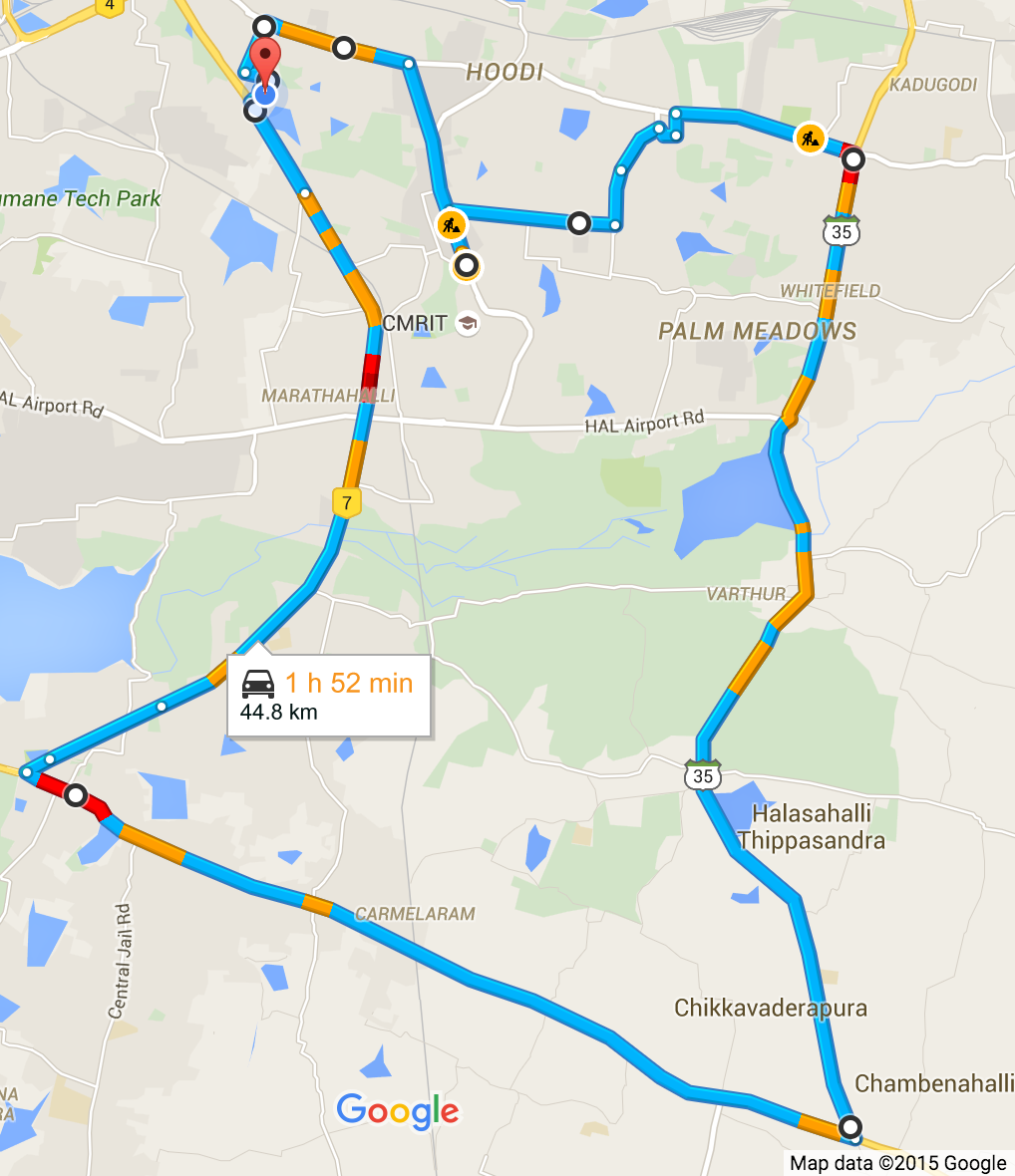Route on Google Maps