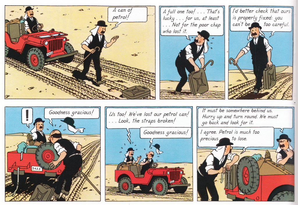 Wow! A tank of petrol? In the desert? This is divine luck.