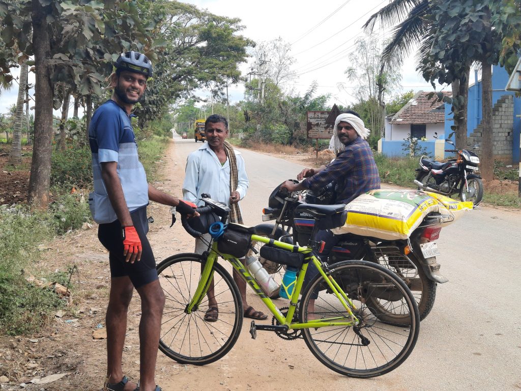 Mittal met some villager&rsquo;s and chatted up at one of our rest points.