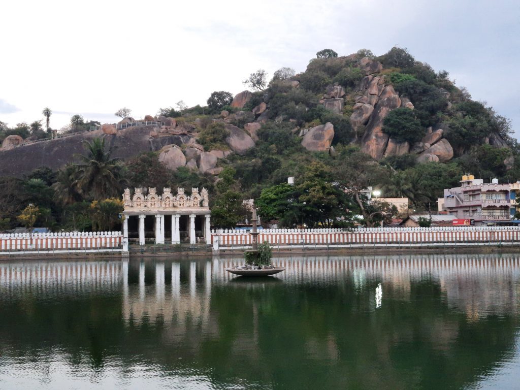 Shravanbelagola&rsquo;s namesake—&ldquo;White Pond of the Shravana&rdquo;.