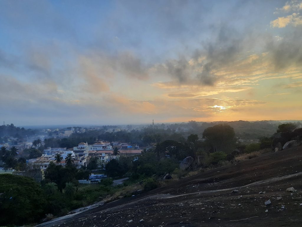 Right after sunrise on Vindhyagiri hill.