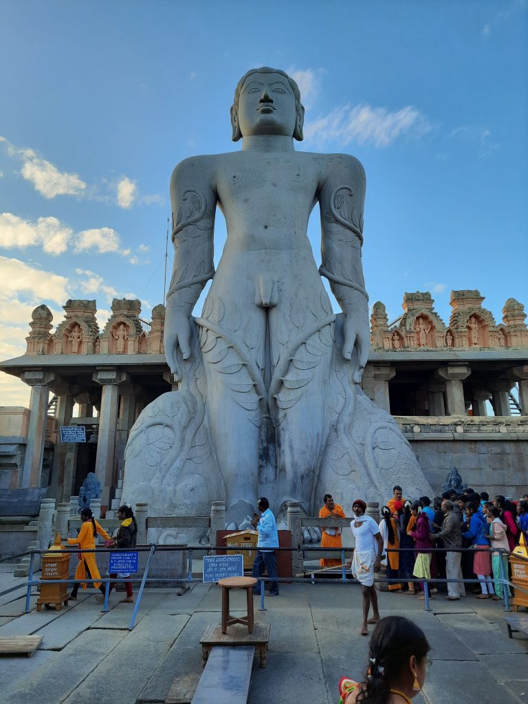 The monolithic sculpture of Bahubali (a.k.a. Gomateshwara).