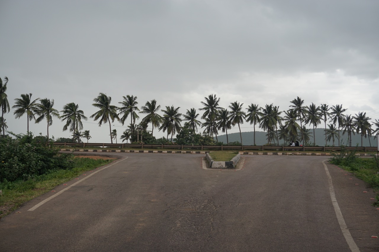 This is the junction of the state and the national highway. We had to take shelter because of the rains.